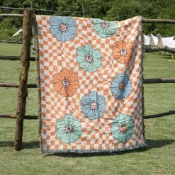 Wrap u0026 Relax Bettzeug-Nordischer Boho-Bettbezug – Stilvolle Jacquard-Bettdecke mit Blumenmuster