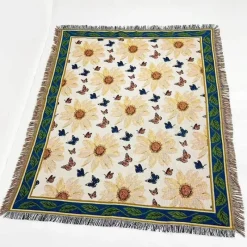 Wrap u0026 Relax Bettzeug-Nordischer Boho-Bettbezug – Stilvolle Jacquard-Bettdecke mit Blumenmuster