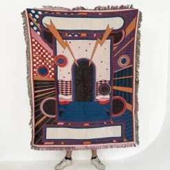 Wrap u0026 Relax Bettzeug-Nordischer Boho-Bettbezug – Stilvolle Jacquard-Bettdecke mit Blumenmuster