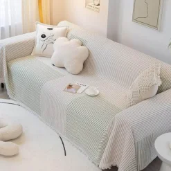 Comfort u0026 Style Gadgets Für Zuhause-Nordischer gestrickter Sofabezug – weiche, bequeme Überwurfdecke