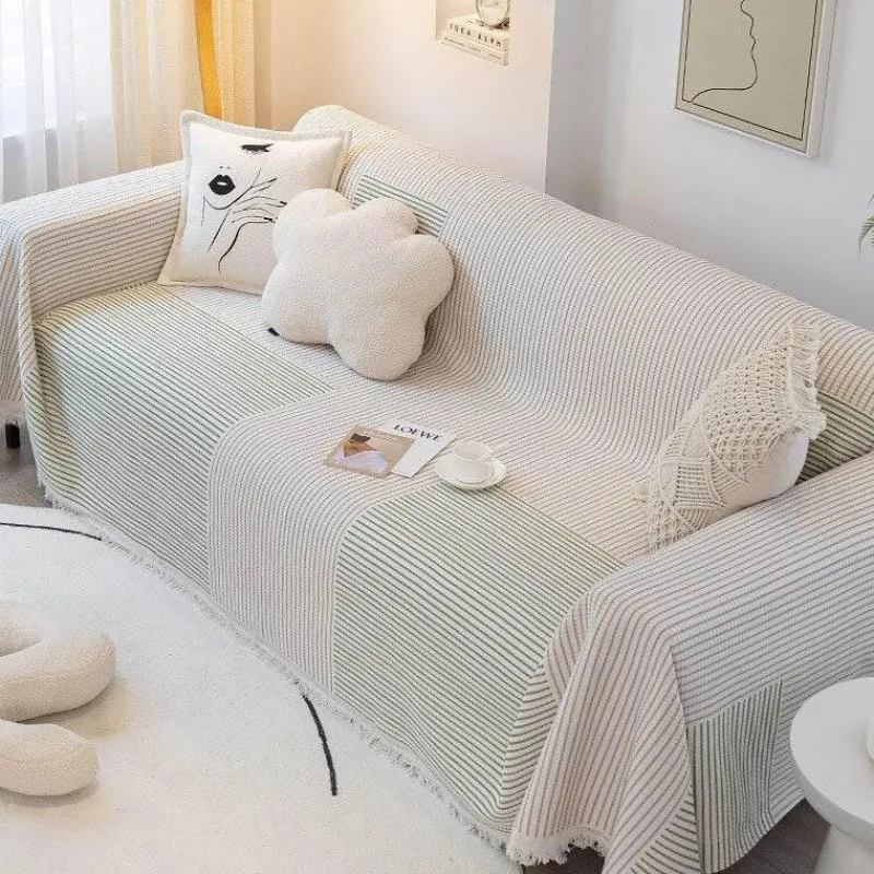Comfort u0026 Style Gadgets Für Zuhause-Nordischer gestrickter Sofabezug – weiche, bequeme Überwurfdecke