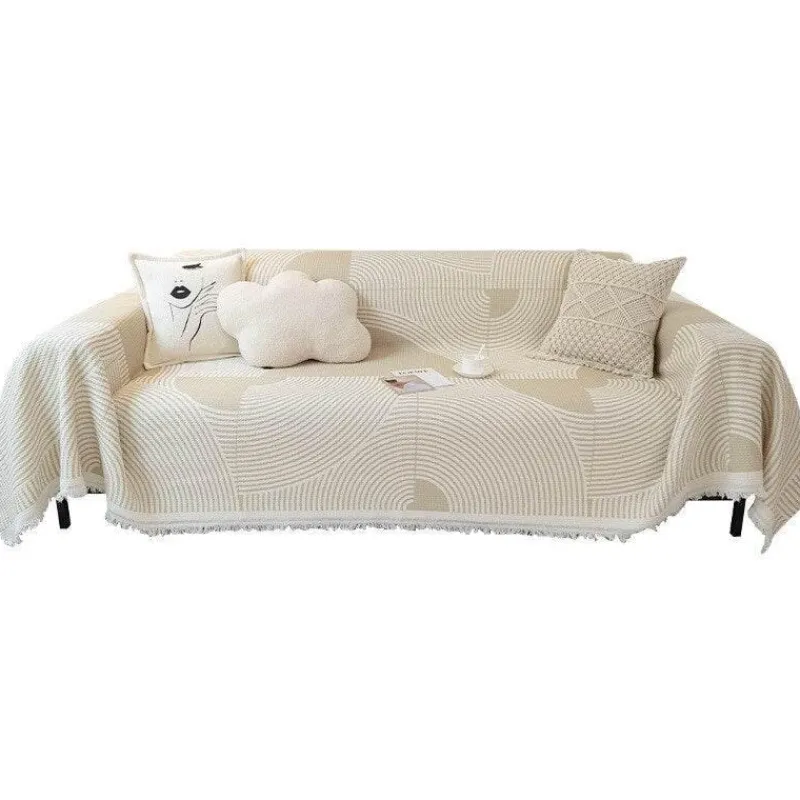 Comfort u0026 Style Gadgets Für Zuhause-Nordischer gestrickter Sofabezug – weiche, bequeme Überwurfdecke