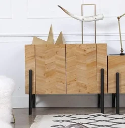 Cozy Living Möbel-Nordischer Holzschrank – Elegante Aufbewahrungslösung für den Seiteneingang