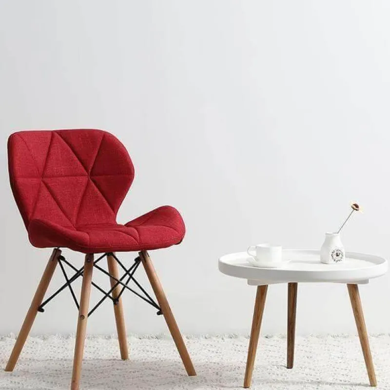 Cozy Living Möbel-Nordischer Leder-Holzstuhl – Akzentmöbel im modernen Design