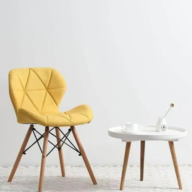 Cozy Living Möbel-Nordischer Leder-Holzstuhl – Akzentmöbel im modernen Design