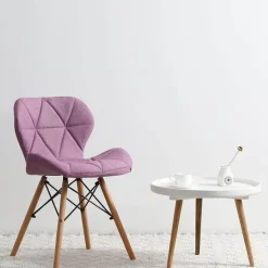 Cozy Living Möbel-Nordischer Leder-Holzstuhl – Akzentmöbel im modernen Design