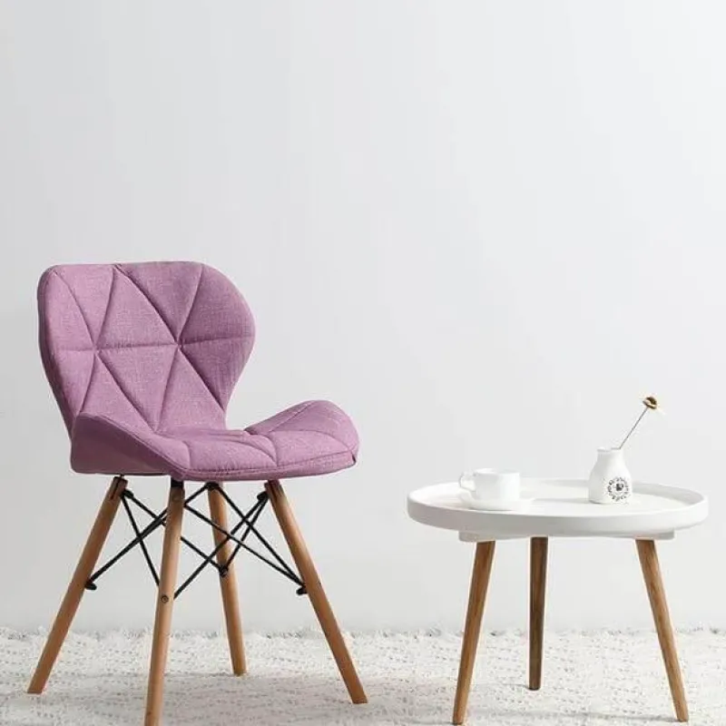 Cozy Living Möbel-Nordischer Leder-Holzstuhl – Akzentmöbel im modernen Design