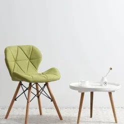 Cozy Living Möbel-Nordischer Leder-Holzstuhl – Akzentmöbel im modernen Design