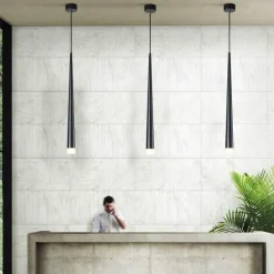 Comfort u0026 Style Beleuchtung-Nordischer LED-Kronleuchter – Elegante lange Downlight-Leuchte