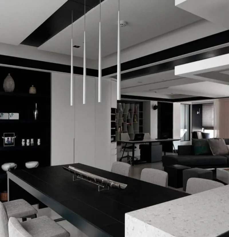 Comfort u0026 Style Beleuchtung-Nordischer LED-Kronleuchter – Elegante lange Downlight-Leuchte