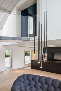 Comfort u0026 Style Beleuchtung-Nordischer LED-Kronleuchter – Elegante lange Downlight-Leuchte