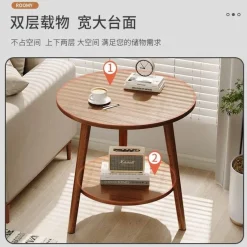 Comfort u0026 Style Möbel-Nordischer runder Couchtisch – Moderne Eleganz für das Wohnzimmer