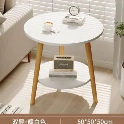 Comfort u0026 Style Möbel-Nordischer runder Couchtisch – Moderne Eleganz für das Wohnzimmer