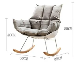 Cozy Living Möbel-Nordischer Schaukelstuhl – Moderne, lässige Wohnmöbel