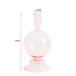 The Gilded Nest Wohndeko-Nordischer stilvoller Kerzenhalter aus Blasenglas