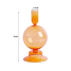 The Gilded Nest Wohndeko-Nordischer stilvoller Kerzenhalter aus Blasenglas