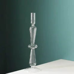 The Gilded Nest Wohndeko-Nordischer stilvoller Kerzenhalter aus Blasenglas