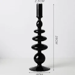 The Gilded Nest Wohndeko-Nordischer stilvoller Kerzenhalter aus Blasenglas