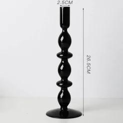 The Gilded Nest Wohndeko-Nordischer stilvoller Kerzenhalter aus Blasenglas