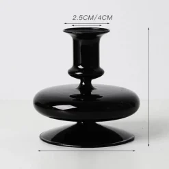 The Gilded Nest Wohndeko-Nordischer stilvoller Kerzenhalter aus Blasenglas