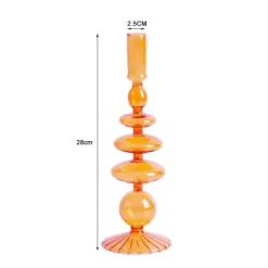 The Gilded Nest Wohndeko-Nordischer stilvoller Kerzenhalter aus Blasenglas