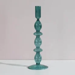 The Gilded Nest Wohndeko-Nordischer stilvoller Kerzenhalter aus Blasenglas