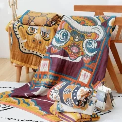 Wrap u0026 Relax Bettzeug-Nordisches Badetuch aus Baumwolle – groß, 80 x 160 cm, weich, schnelltrocknend, ethnischer Boho-Stil