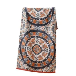 Wrap u0026 Relax Bettzeug-Nordisches Badetuch aus Baumwolle – groß, 80 x 160 cm, weich, schnelltrocknend, ethnischer Boho-Stil