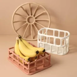 Space Savvy Küche & Esszimmer-Nordisches Obsttablett aus Harz – Kreatives Hohldesign-Dekor