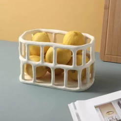 Space Savvy Küche & Esszimmer-Nordisches Obsttablett aus Harz – Kreatives Hohldesign-Dekor