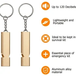 The Outdoor Vault Outdoor-Artikel|Heimwerkzeuge-Notfallpfeife als Schlüsselanhänger – Ultralautes Überlebenswerkzeug