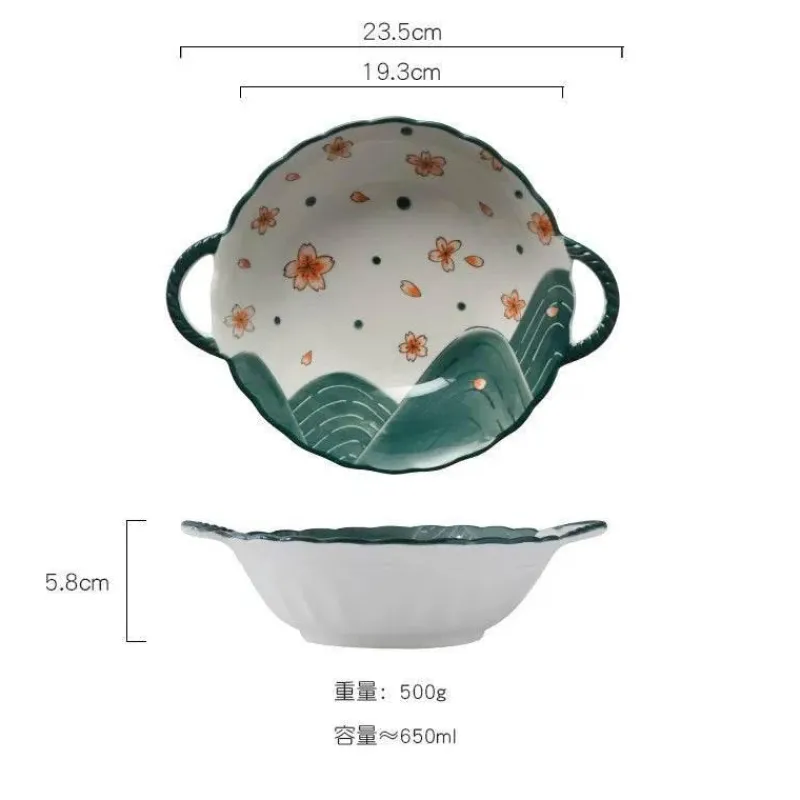 Plates u0026 More Küche & Esszimmer-Nudelschüssel aus Keramik mit Griff – mikrowellengeeignet, 700 ml, Küchengeschirr