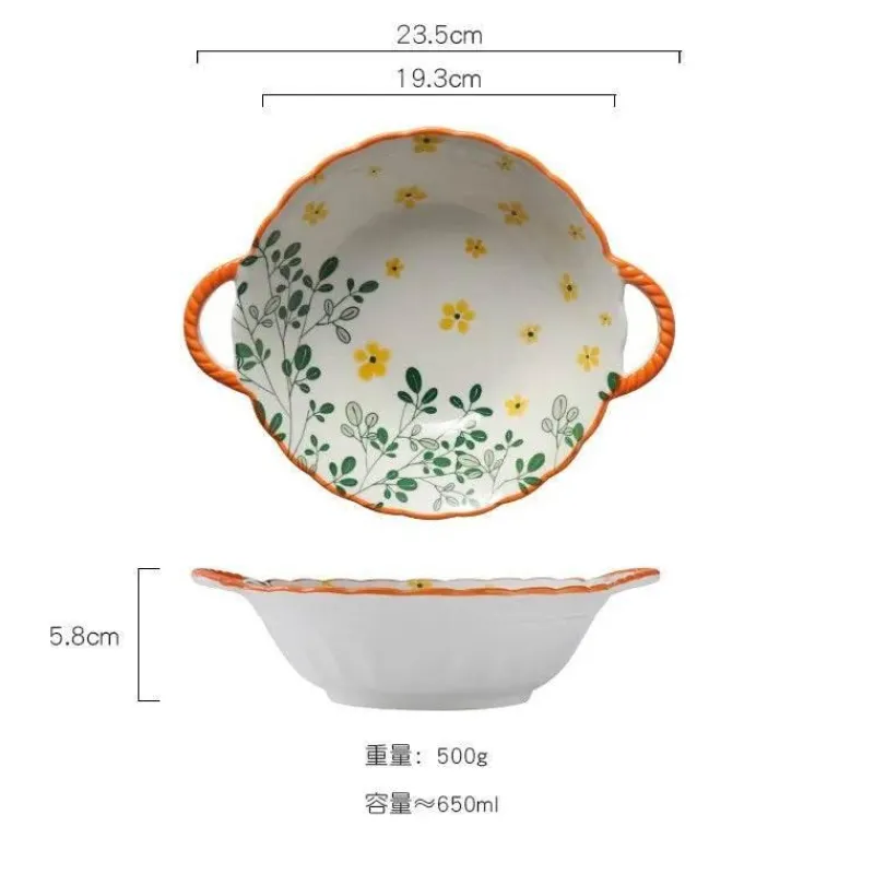 Plates u0026 More Küche & Esszimmer-Nudelschüssel aus Keramik mit Griff – mikrowellengeeignet, 700 ml, Küchengeschirr