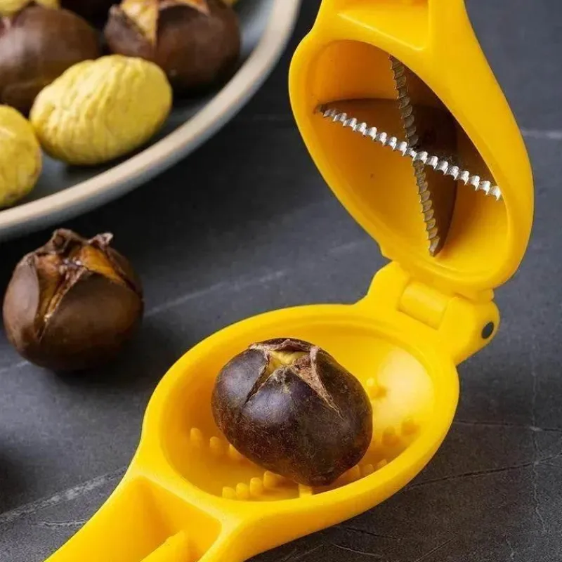 Tom Küche & Esszimmer-Nussknacker für Kastanien, Walnüsse, Clip-Zange, Schäler, Schneider, Öffner