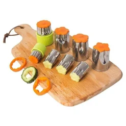 Comfort u0026 Style Küche & Esszimmer-Obst- und Gemüseschneider-Set aus Edelstahl – 8-teilig