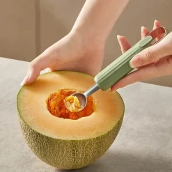 Tom Küche & Esszimmer-Obstausstecher und Eisportionierer aus Edelstahl – Werkzeug mit doppeltem Verwendungszweck