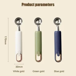 Tom Küche & Esszimmer-Obstausstecher und Eisportionierer aus Edelstahl – Werkzeug mit doppeltem Verwendungszweck