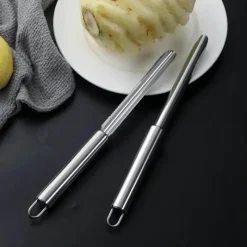 Tom Küche & Esszimmer-Obstentkerner- und Schäler-Set aus Edelstahl – langlebige Küchenwerkzeuge für mühelose Lebensmittelzubereitung