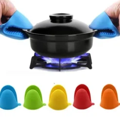 The Culinary Kit Küche & Esszimmer-Ofenhandschuhe aus Silikon – hitzebeständige, antihaftbeschichtete Backhandschuhe