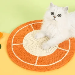 TailTrend Haustierspielzeug-Orangefarbenes Katzenkratzbrett – spannendes Spielzeug für verspielte Katzen