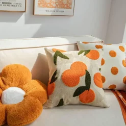 Cozy Cushions Bettzeug-Oranger Kissenbezug - Dekorative Kissenhülle