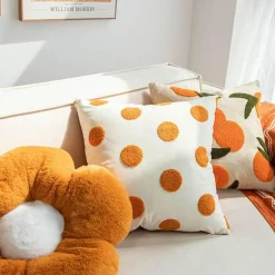 Cozy Cushions Bettzeug-Oranger Kissenbezug - Dekorative Kissenhülle
