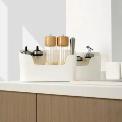 Space Savvy Küche & Esszimmer-Organizer unter der Spüle – selbstklebende Aufbewahrungslösung für Küche und Bad