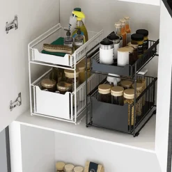 Space Savvy Küche & Esszimmer-Organizer unter der Spüle – Ausziehbares Lagerregal