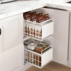 Space Savvy Küche & Esszimmer-Organizer unter der Spüle – Ausziehbares Lagerregal