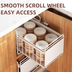Space Savvy Küche & Esszimmer-Organizer unter der Spüle – Ausziehbares Lagerregal
