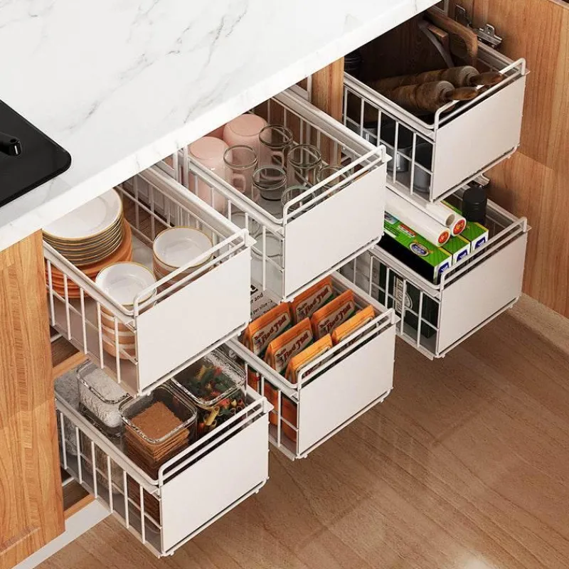 Space Savvy Küche & Esszimmer-Organizer unter der Spüle – Ausziehbares Lagerregal