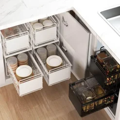 Space Savvy Küche & Esszimmer-Organizer unter der Spüle – Ausziehbares Lagerregal