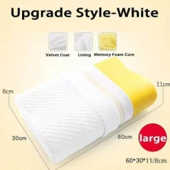 Tranquil Touch Gesundheits-Gadgets|Gesundheits- Und Entspannungstools-Orthopädisches Nackenkissen aus Memory-Schaum – stützendes Reisekissen