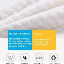 Tranquil Touch Gesundheits-Gadgets|Gesundheits- Und Entspannungstools-Orthopädisches Nackenkissen aus Memory-Schaum – stützendes Reisekissen